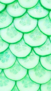 Preview wallpaper cucumbers, slices, vegetable, green, macro
