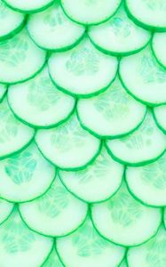 Preview wallpaper cucumbers, slices, vegetable, green, macro