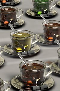 Preview wallpaper cup, 3d, utensils, tea party