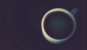 Preview wallpaper cup, black background, coffee