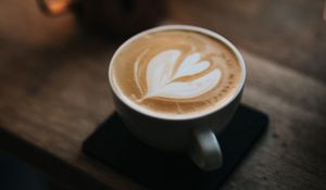 Preview wallpaper cup, cappuccino, coffee, drink