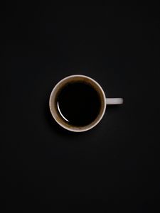 Preview wallpaper cup, coffee, black