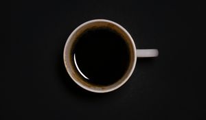 Preview wallpaper cup, coffee, black
