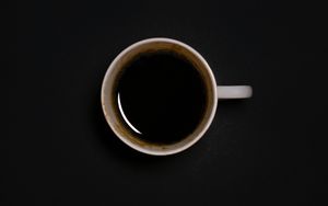 Preview wallpaper cup, coffee, black