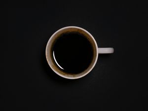 Preview wallpaper cup, coffee, black