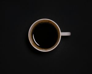 Preview wallpaper cup, coffee, black