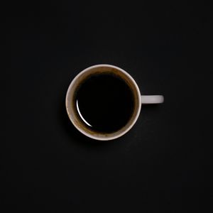 Preview wallpaper cup, coffee, black