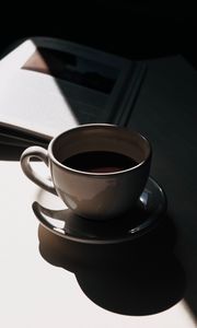 Preview wallpaper cup, coffee, book