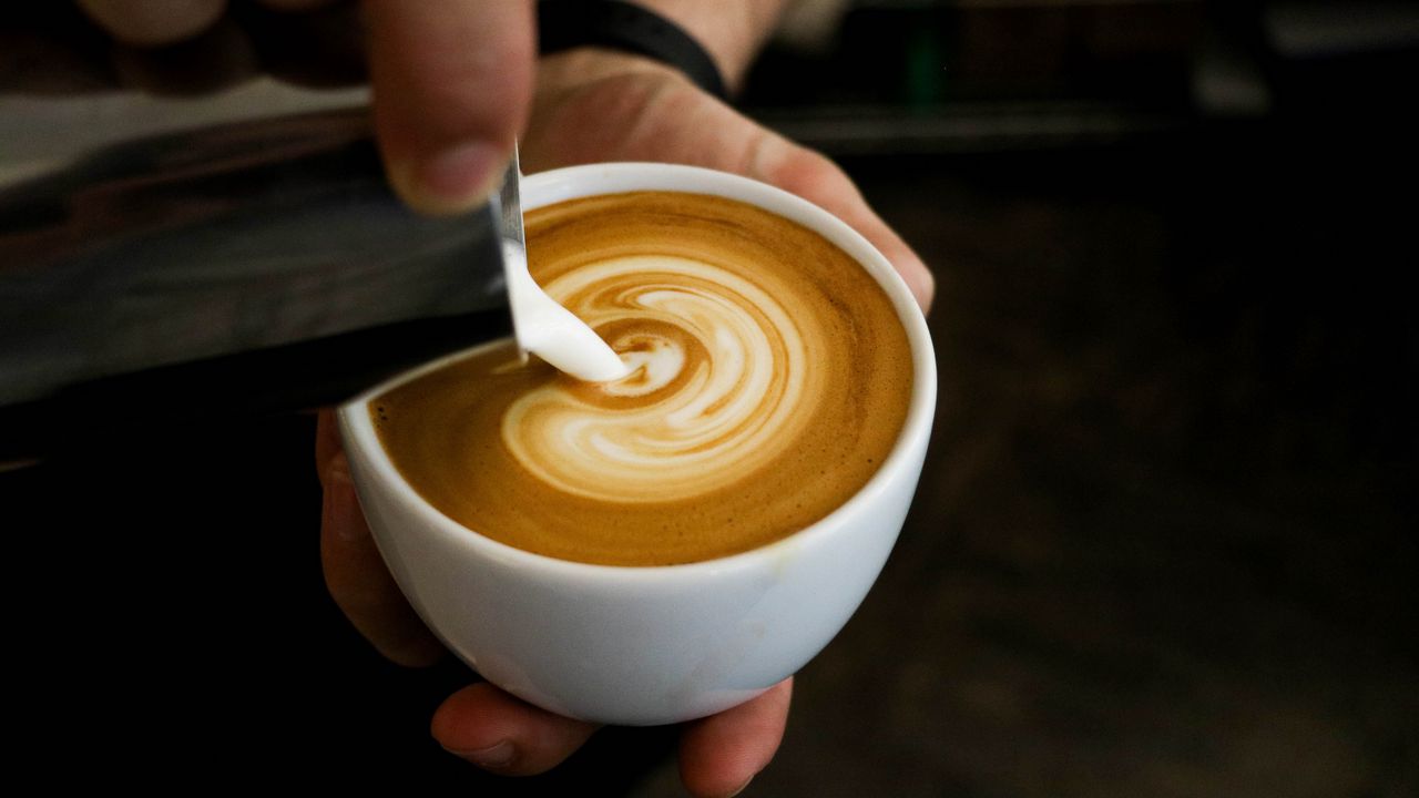 Wallpaper cup, coffee, cappuccino, foam