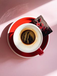 Preview wallpaper cup, coffee, chocolate, drink