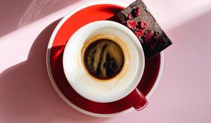 Preview wallpaper cup, coffee, chocolate, drink