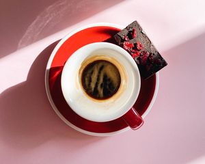 Preview wallpaper cup, coffee, chocolate, drink