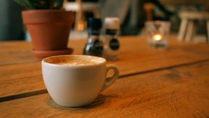 Preview wallpaper cup, coffee, drink, foam