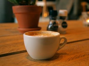 Preview wallpaper cup, coffee, drink, foam