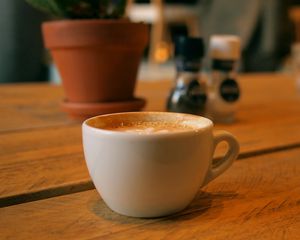 Preview wallpaper cup, coffee, drink, foam