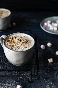 Preview wallpaper cup, coffee, drink, foam, marshmallows