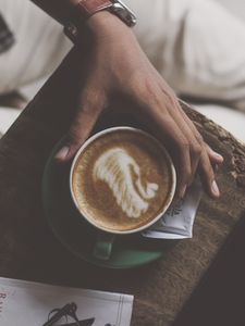 Preview wallpaper cup, coffee, drink, hand