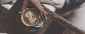 Preview wallpaper cup, coffee, drink, hand