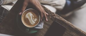 Preview wallpaper cup, coffee, drink, hand
