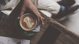 Preview wallpaper cup, coffee, drink, hand