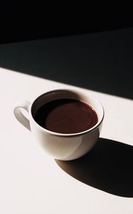 Preview wallpaper cup, coffee, drink, white, shadow