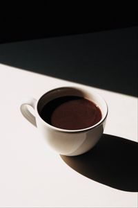 Preview wallpaper cup, coffee, drink, white, shadow
