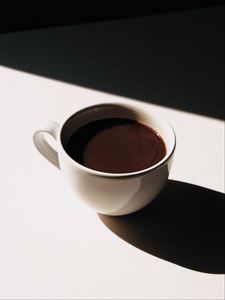 Preview wallpaper cup, coffee, drink, white, shadow