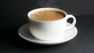 Preview wallpaper cup, coffee, drink, foam, steam