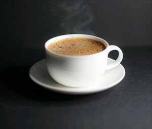 Preview wallpaper cup, coffee, drink, foam, steam