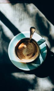 Preview wallpaper cup, coffee, foam, drink