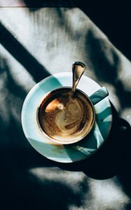 Preview wallpaper cup, coffee, foam, drink
