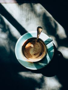Preview wallpaper cup, coffee, foam, drink