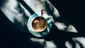 Preview wallpaper cup, coffee, foam, drink