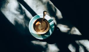 Preview wallpaper cup, coffee, foam, drink