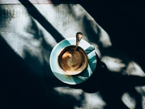 Preview wallpaper cup, coffee, foam, drink