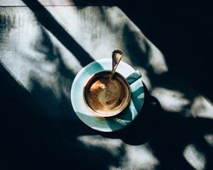 Preview wallpaper cup, coffee, foam, drink