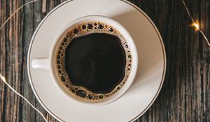Preview wallpaper cup, coffee, garland, berries