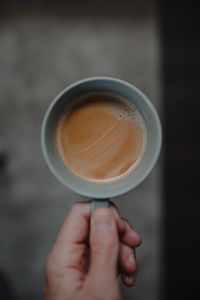 Preview wallpaper cup, coffee, hand, focus