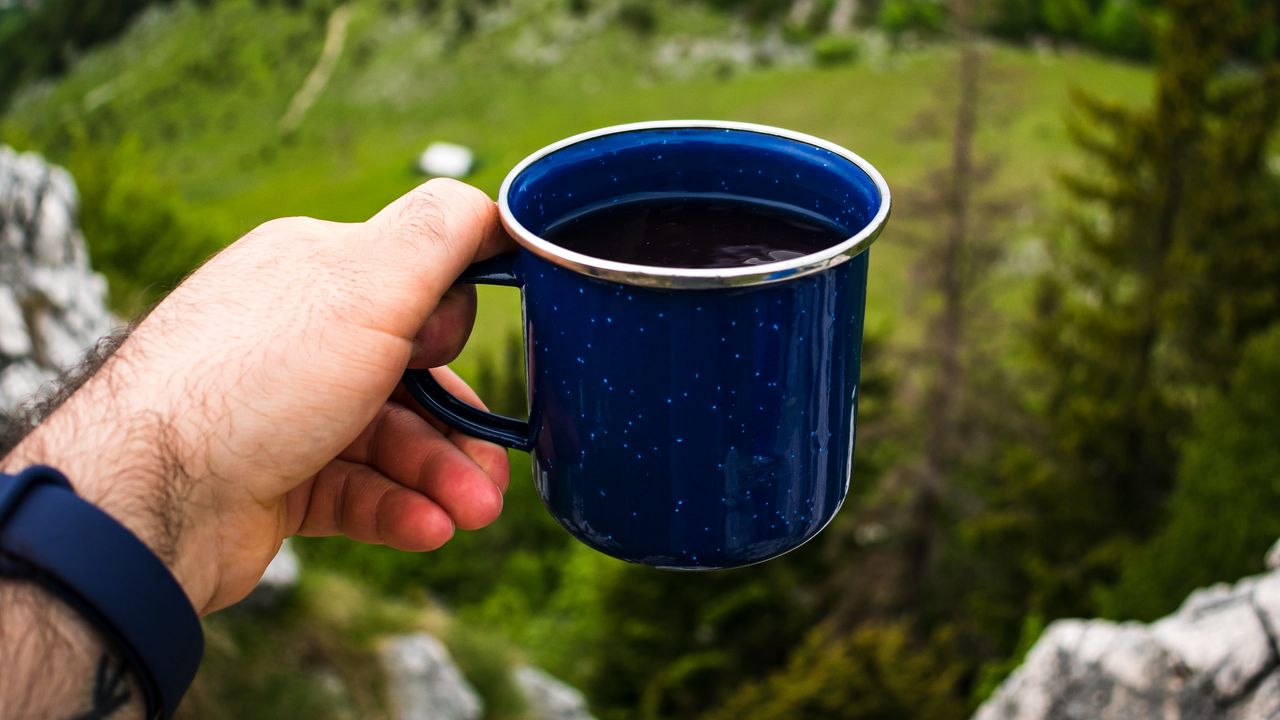 Wallpaper cup, coffee, hand, nature
