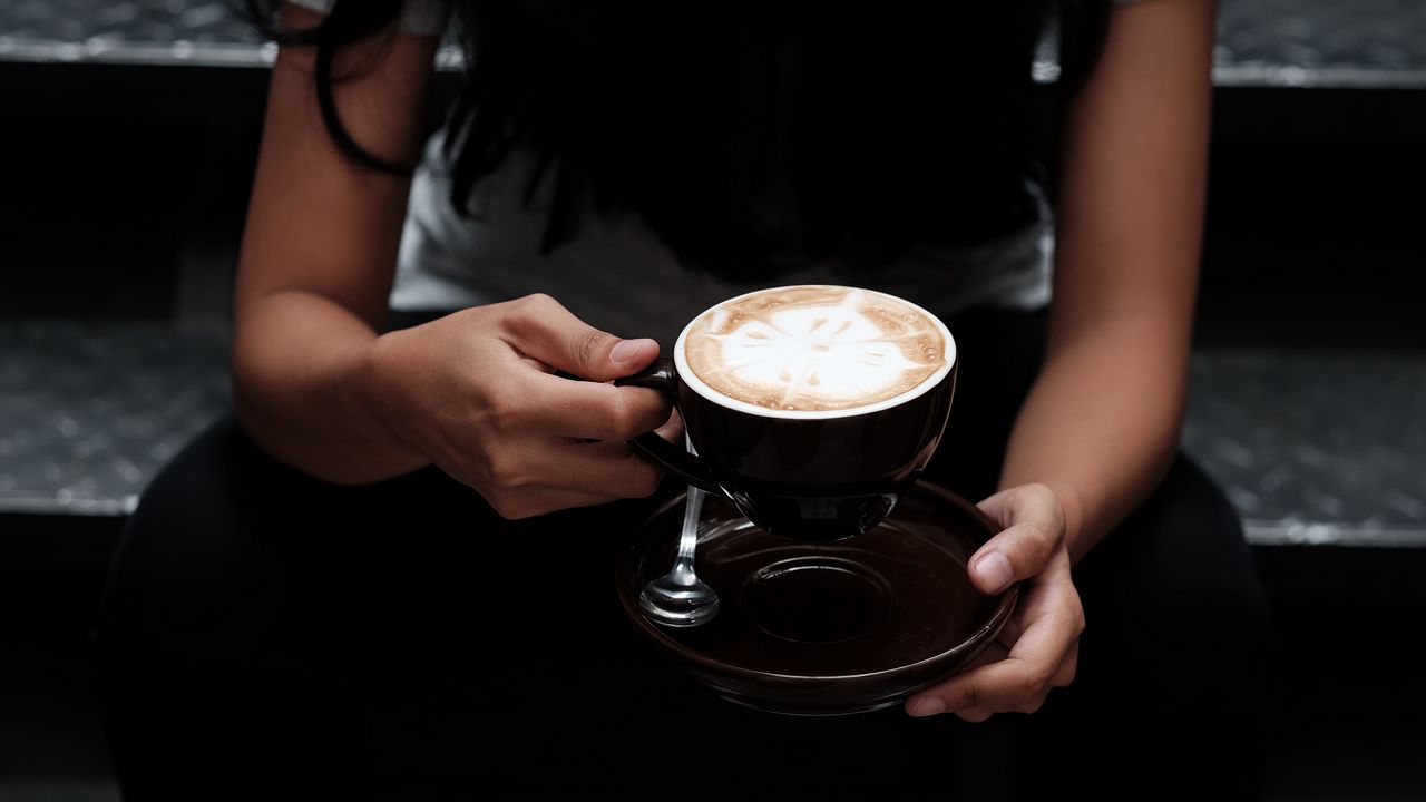 Wallpaper cup, coffee, hands, cappuccino