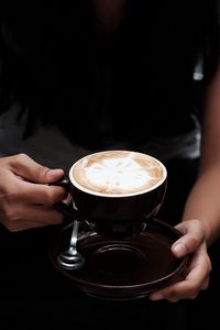 Preview wallpaper cup, coffee, hands, cappuccino