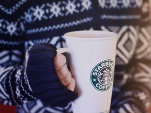 Preview wallpaper cup, coffee, hands, sweater, mood