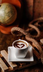 Preview wallpaper cup, coffee, heart, drink
