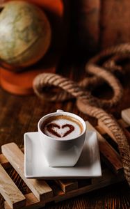 Preview wallpaper cup, coffee, heart, drink
