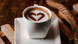 Preview wallpaper cup, coffee, heart, drink