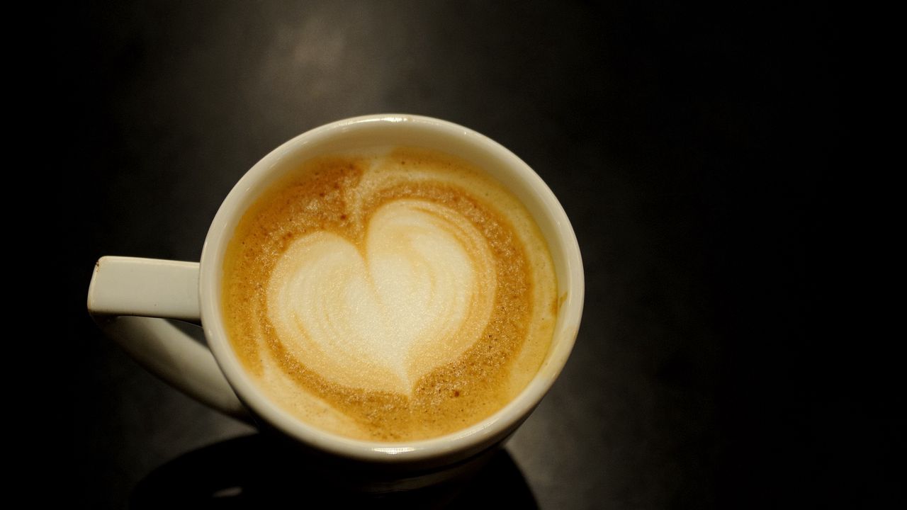 Wallpaper cup, coffee, heart