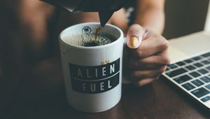 Preview wallpaper cup, coffee, inscription