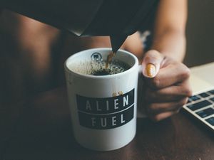 Preview wallpaper cup, coffee, inscription