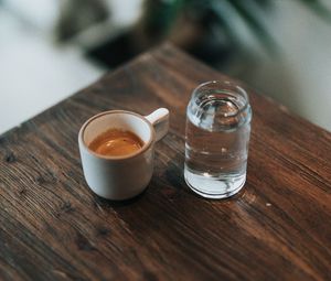 Preview wallpaper cup, coffee, jar, water, drink