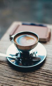 Preview wallpaper cup, coffee, mood, foam, breakfast